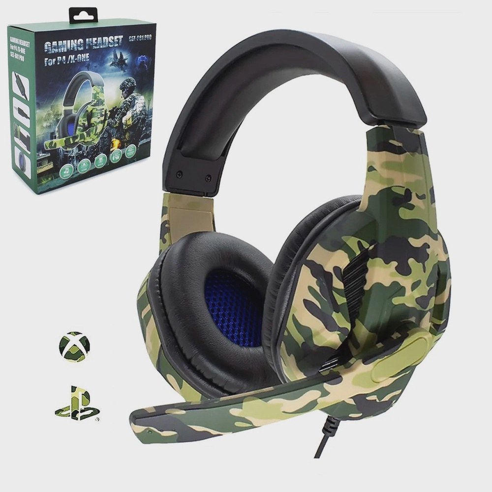 Fone De Ouvido Headset Gamer Camuflado Sez Som Est Reo E