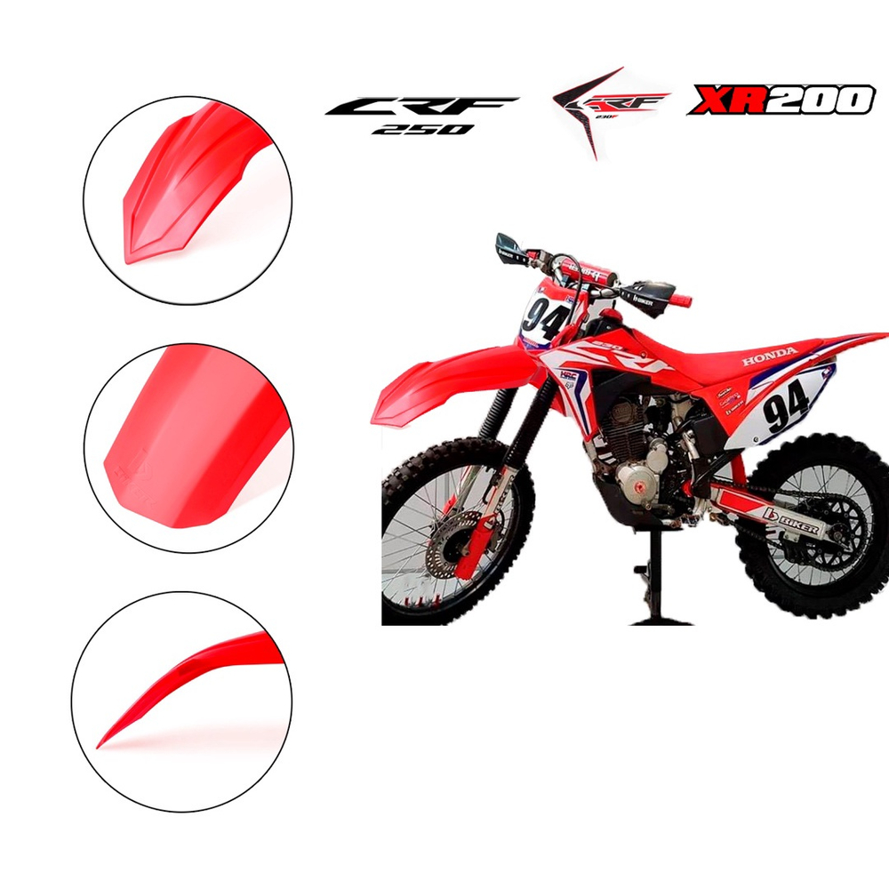 Paralama Dianteiro Crf 150F Crf 250f Crf230 XR200 Biker Submarino