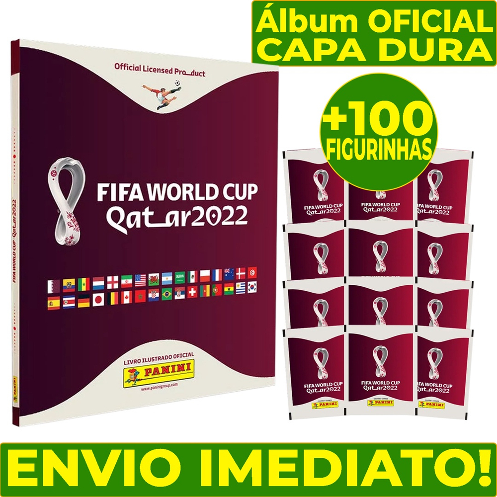 Kit Lbum Capa Dura Copa Do Mundo Oficial Figurinhas