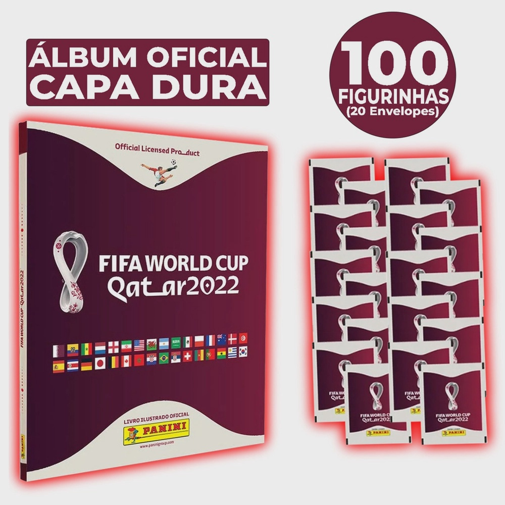 Kit Lbum Copa Do Mundo Fifa World Cup Qatar Capa Dura