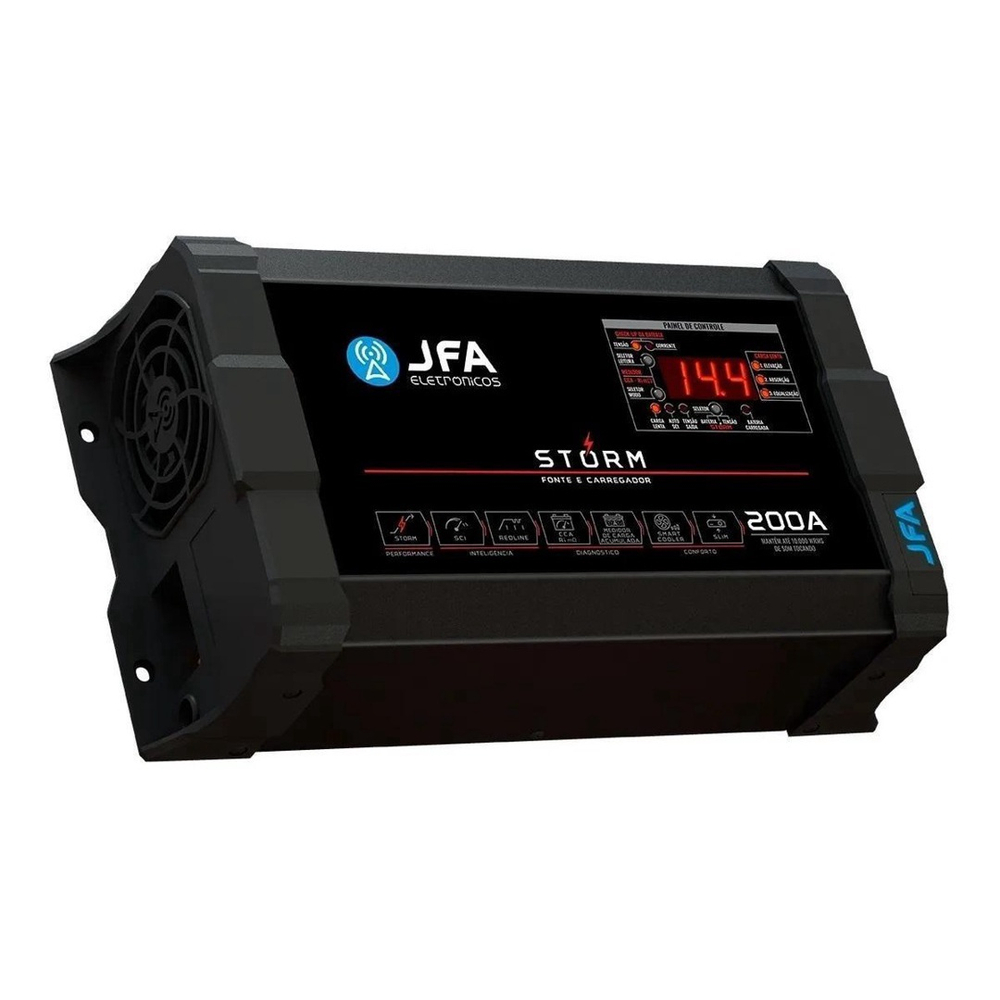 Fonte Automotiva Jfa 200 Amperes Automatico Monovolt 220V No Shoptime