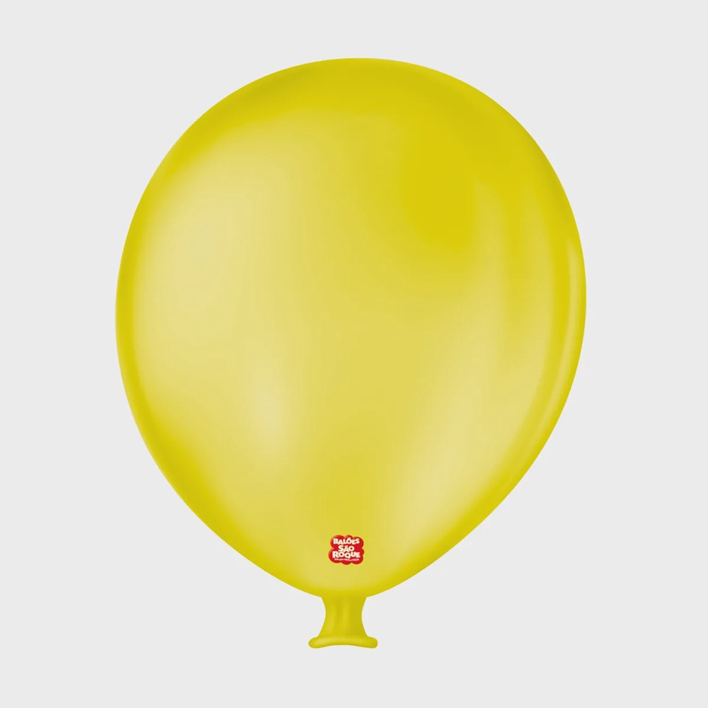 Balao De Festa Amarelo Citrino Gigante Liso Polegadas Pc Unidade