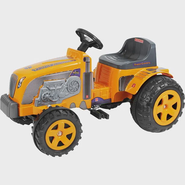 Mini Trator Pedal Infantil Biemme Fazendeiro Amarelo Submarino