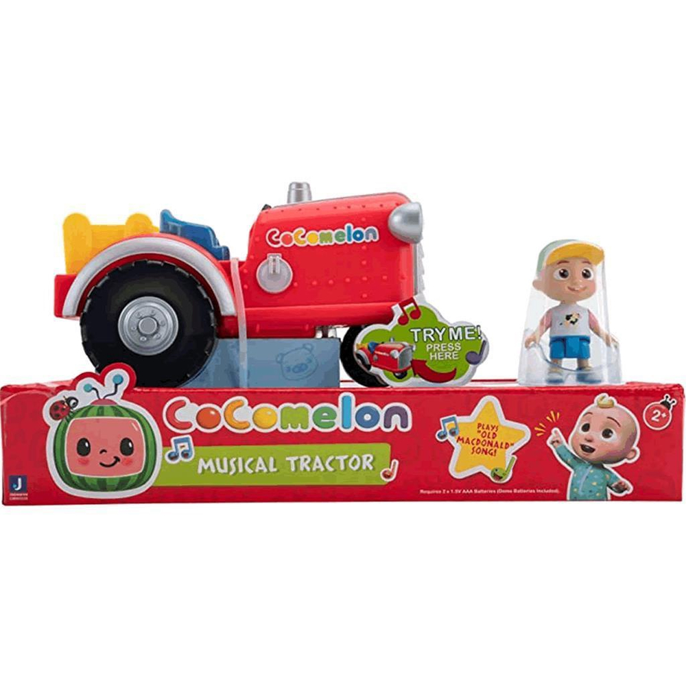 Brinquedo Trator Cocomelon E Jj Roda Livre Musical Candide No Shoptime