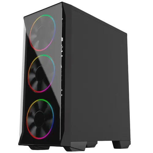 Gabinete Gamer Bluecase BG 036 Lateral E Frontal Em Vidro USB 3 0 Mid