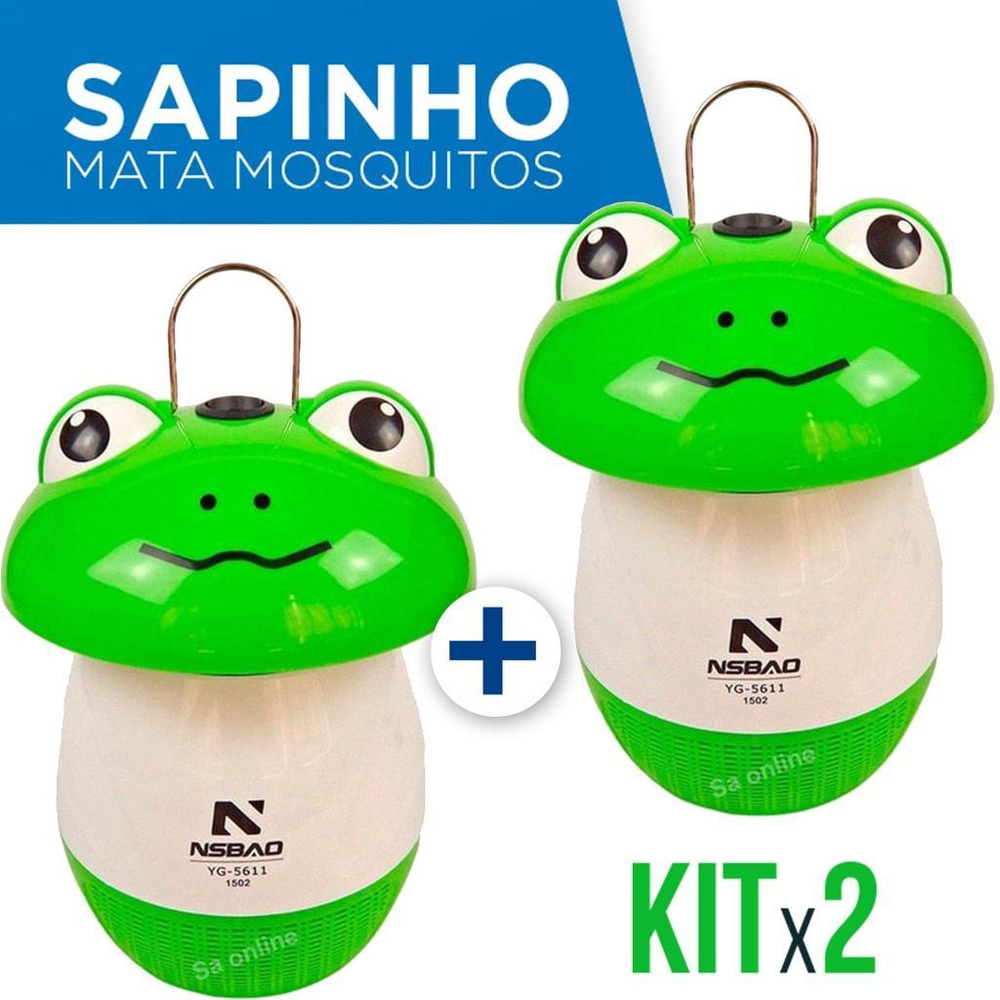 Sapinho Luminária Armadilha Pega Mosquito Pernilongo Kit 2Un Submarino