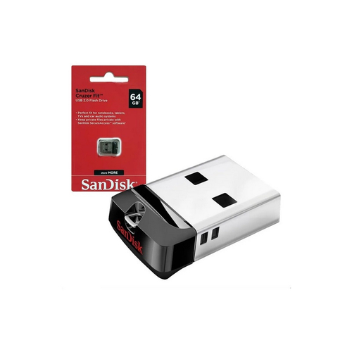 Pen Drive Nano Sandisk Cruzer Fit 64GB USB 2 0 No Shoptime