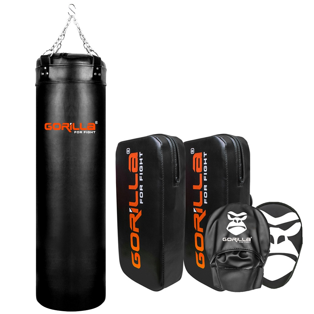 Combo Muay Thai Completo Saco Pancada Profissional 120 Cm Aparador