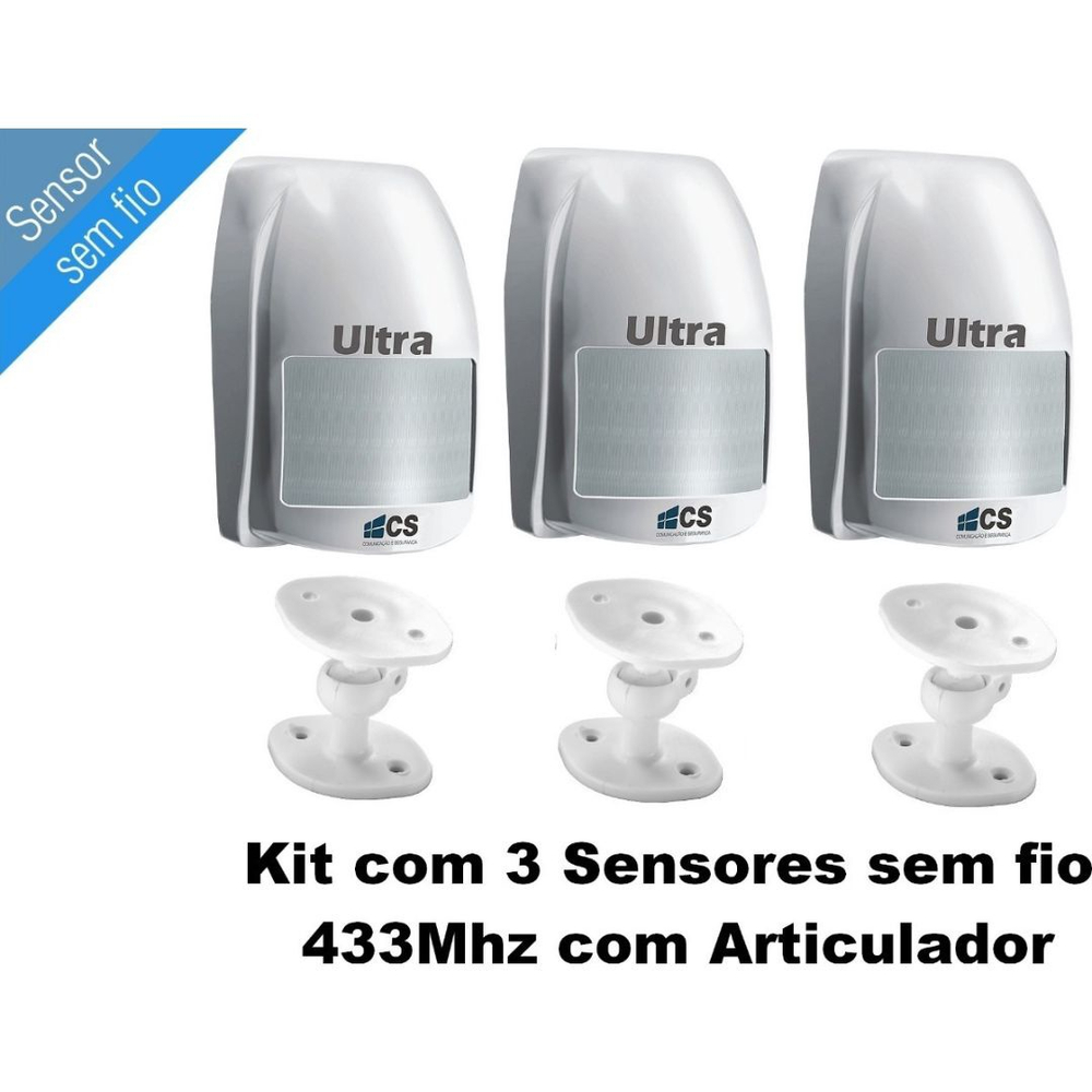 Sensor De Alarme Sem Fio Mhz Kit P S Artigulador No Shoptime