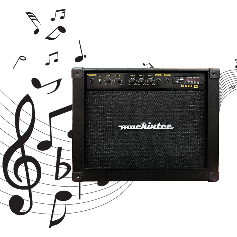 Amplificador Mackintec Maxx Guitarra Viol O Usb Bluetooth Submarino