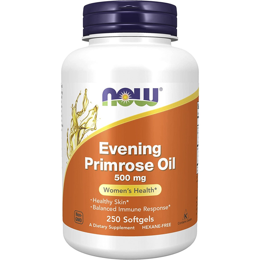 Óleo de Prímula Evening Primrose Oil 500mg 250 Cap Now Foods em