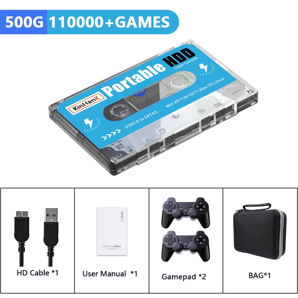 Kinhank Super Console X Gb Tb Hdd Batocera Sistema De Jogo Disco