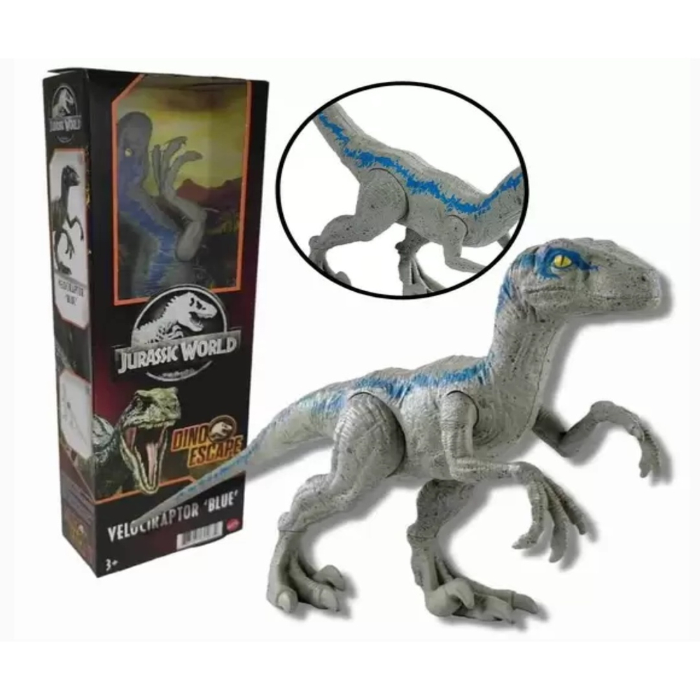 Dinossauro Boneco Velociraptor Blue Figura Jurassic World Mattel