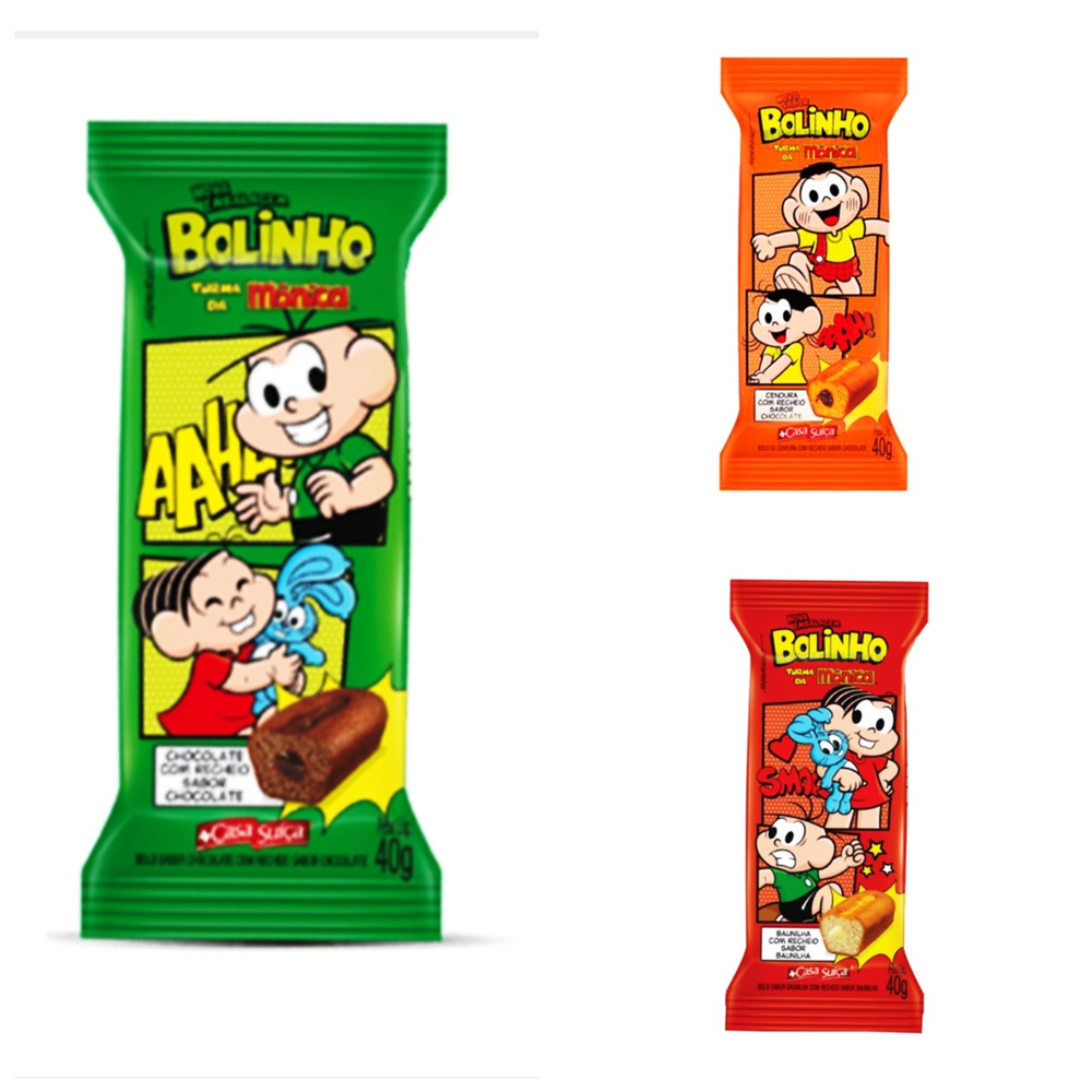 Bolinho Turma da Mônica Kit 03 Caixas 18 Un cada Caixa em Promoção