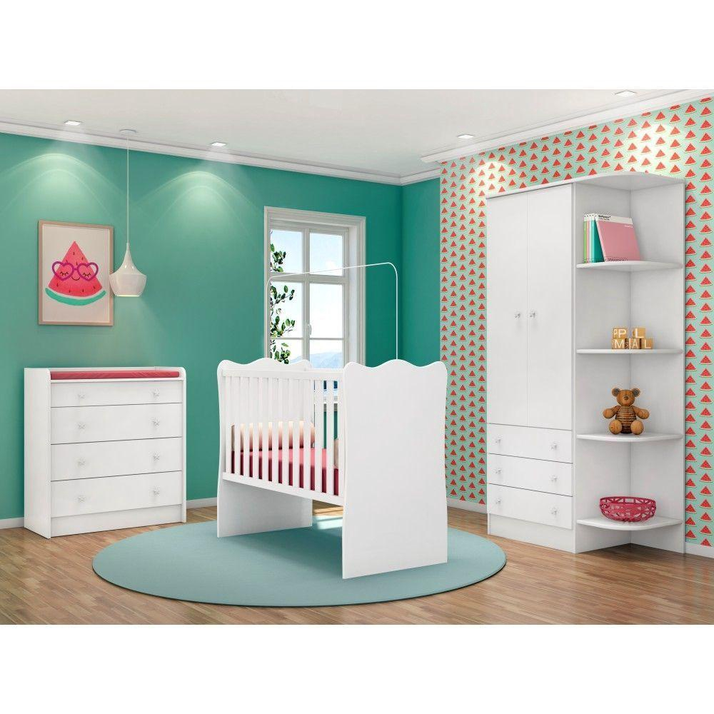 Conjunto Quarto Infantil Louis Branco No Shoptime