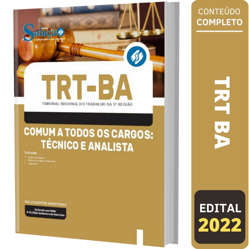 Apostila trt ba Comum aos Cargos de Técnico Judiciário Submarino