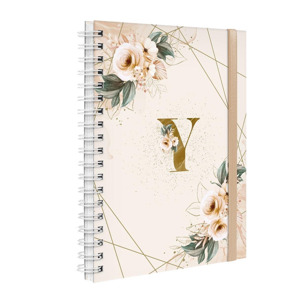 Agenda Planner Semanal Plus 2023 Floral Nude E Ouro Letra Y Submarino