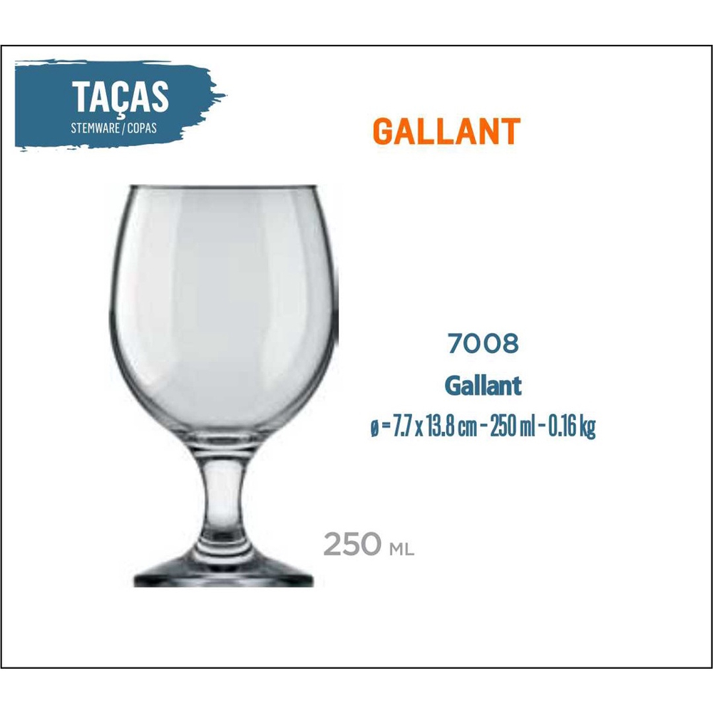 Taça Gallant 250ml Vinho Submarino