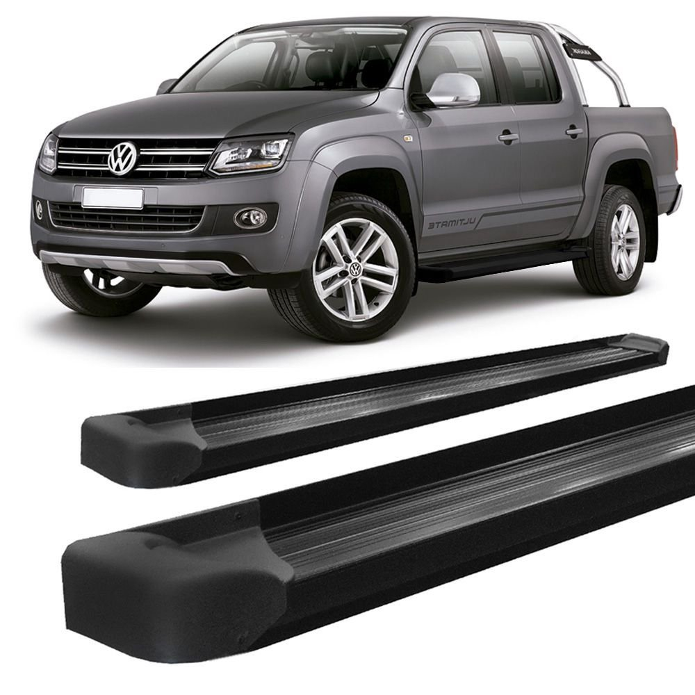 Estribo Amarok Alumínio Preto C Dupla Cabine Dupla Submarino