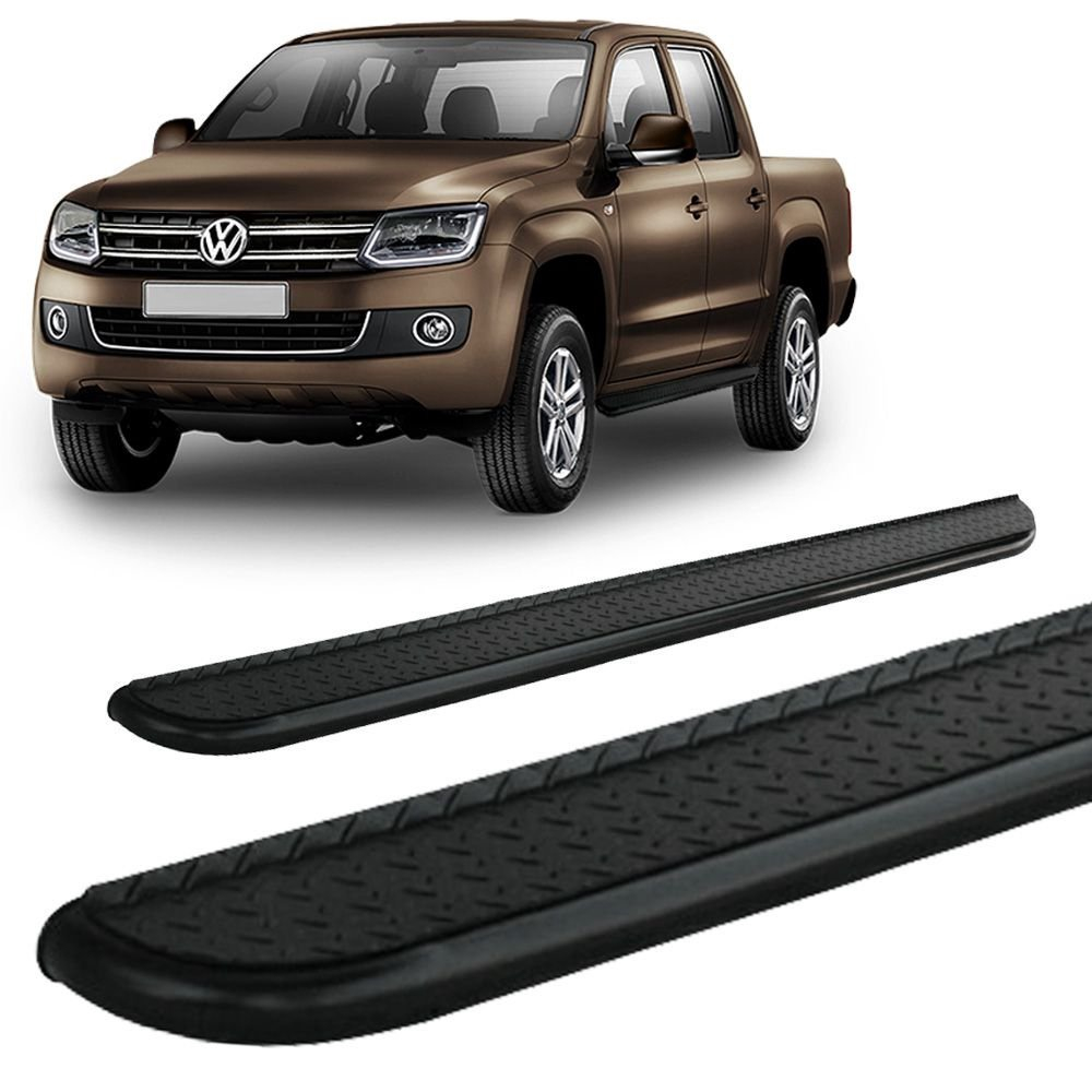 Estribo Amarok Chapa Aço Preto C Dupla Submarino