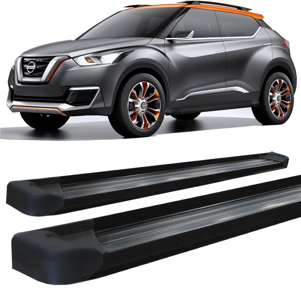 Estribo Nissan Kicks Plataforma De Alum Nio Preto Submarino