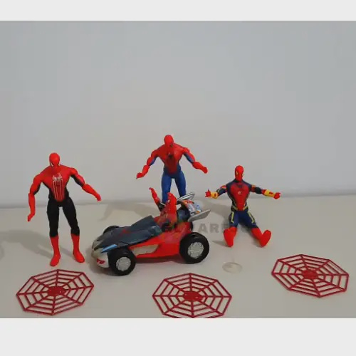 Kit Bonecos Homem Aranha Teia 15cm SpiderMan Teias AranhaVerso Filme