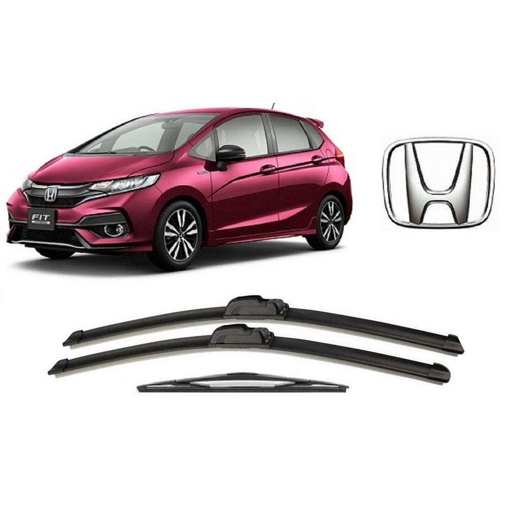 Kit Palhetas Limpadador De Parabrisa Dianteiro Traseiro Honda Fit