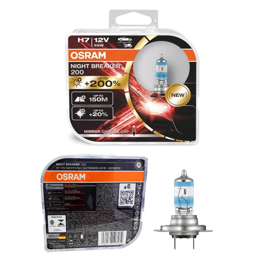 Lâmpada H7 Osram Nightbreaker 200 3900K 55W 200 Luz em Promoção