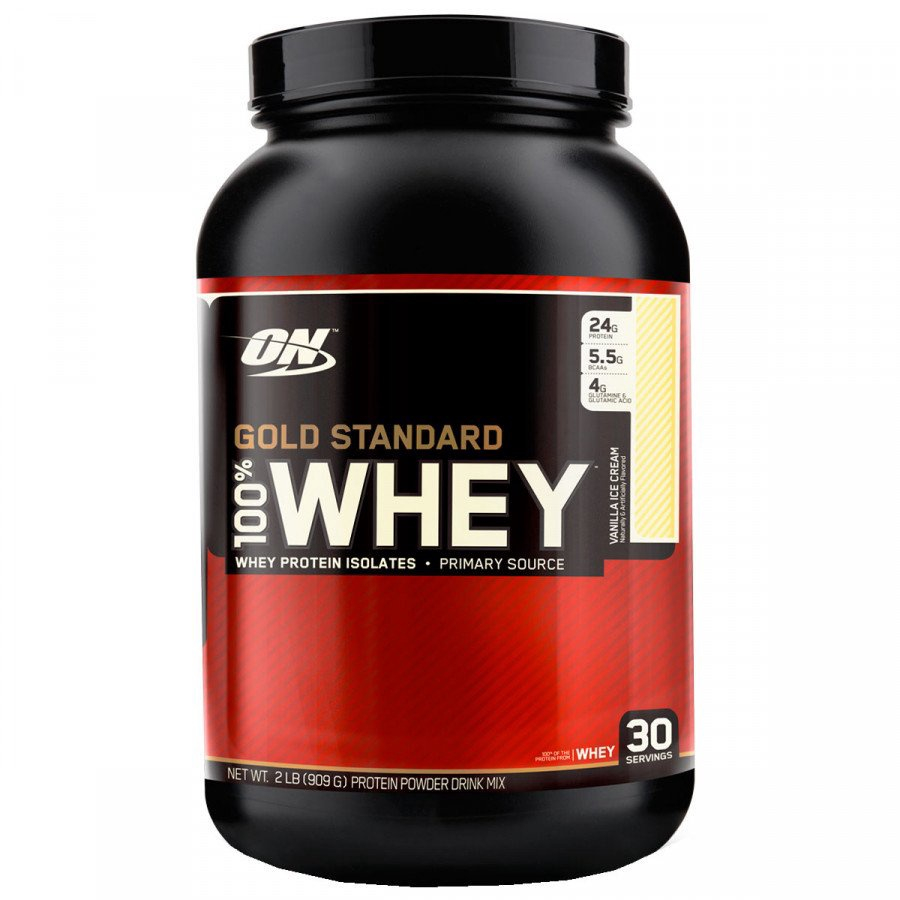 100 Whey Gold Standard 909g Baunilha Optimum Nutrition Submarino