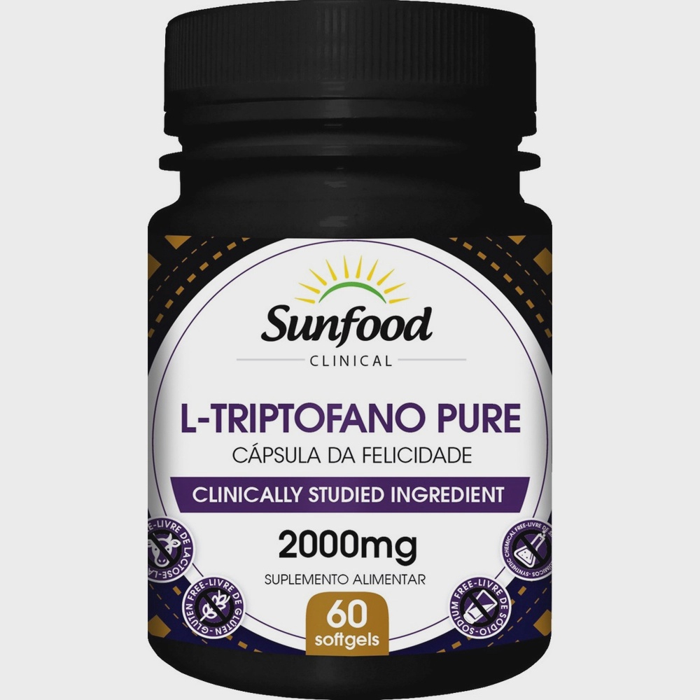 L Triptofano Pure 60 Cápsulas Softgel Sundood Clinical Submarino