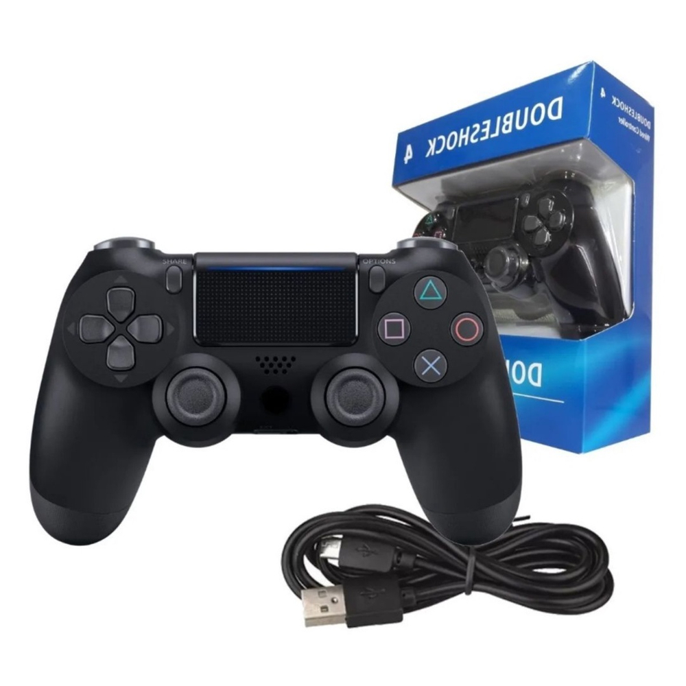 Controle Sem Fio Dualshock Recarreg Vel Joystick Preto Ps Original