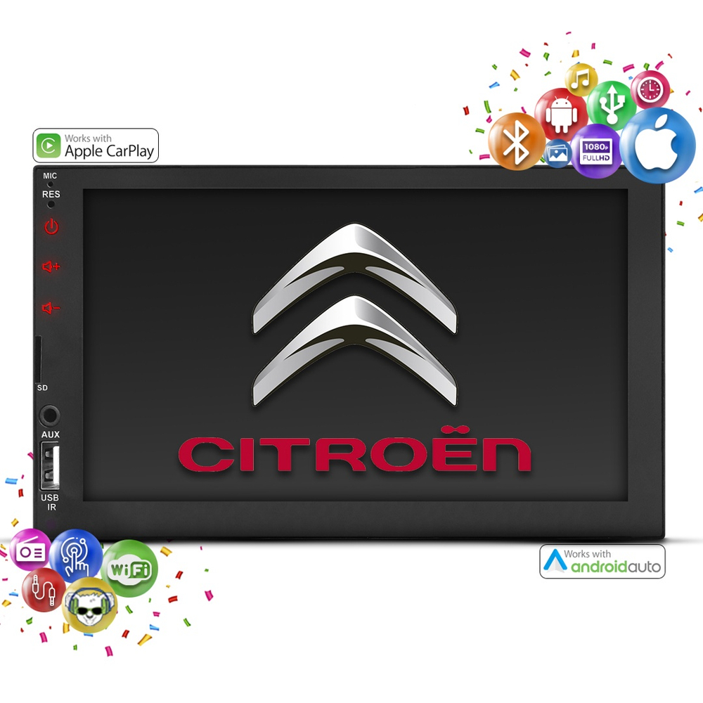 Central Multimidia Din Mp Carplay Android Auto Wifi Citroen No Shoptime