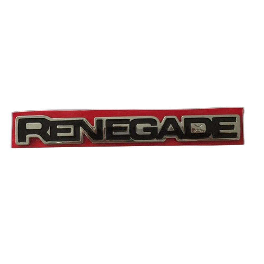 Emblema Jeep Renegade Letreiro Cromado Preto Lateral Em Promo O Na