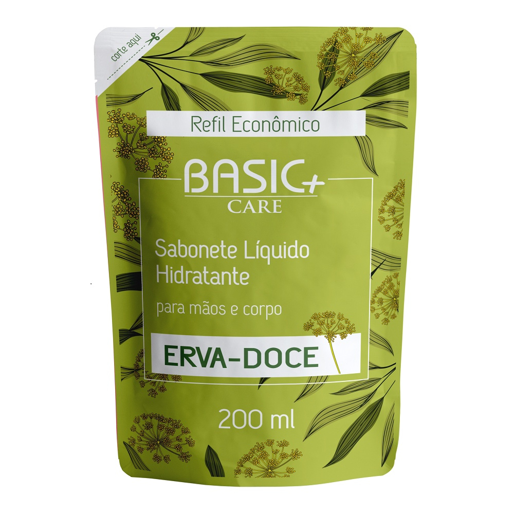 Sabonete Liquido Basic Care Erva Doce Stand Up Pouch 200ML Submarino