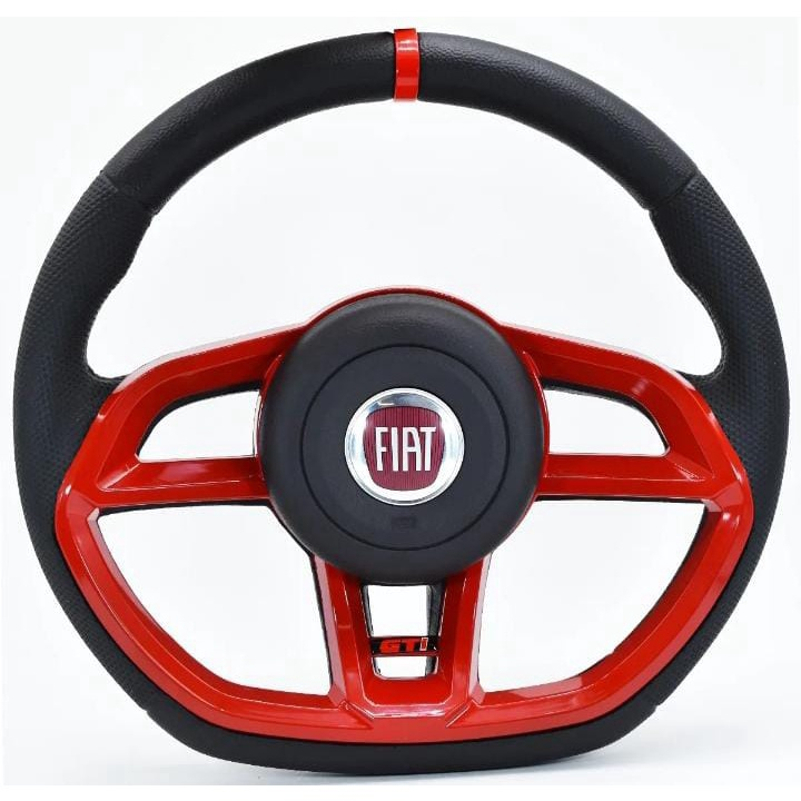 Volante Esportivo Gti Vision Vermelho Fiat Uno Fire Novo Uno