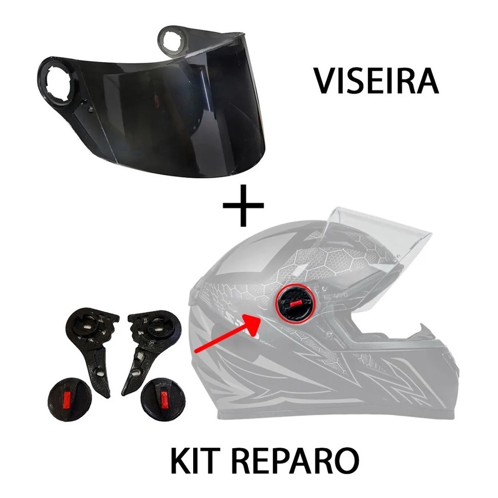 Viseira Capacete Ls2 Ff358 Fumê Fw3 Gt Reparo Completo no Shoptime