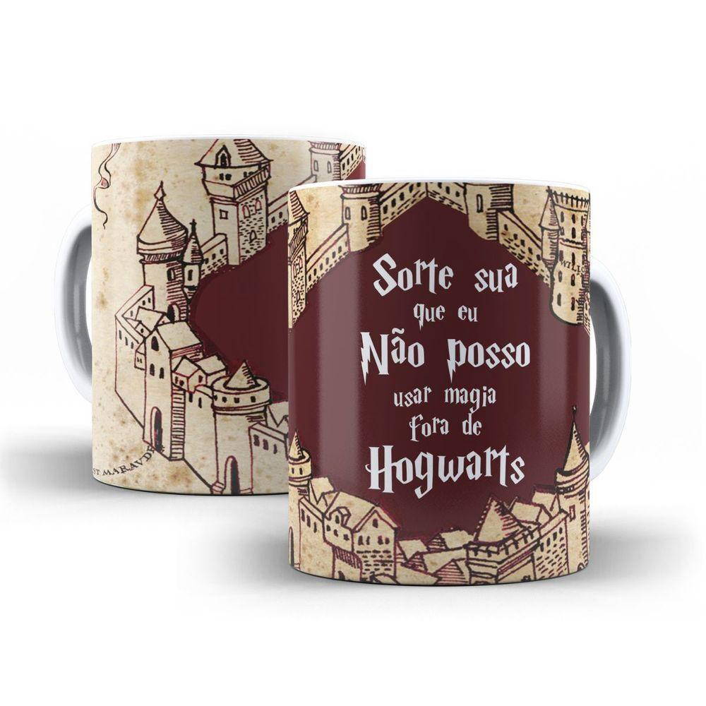 Caneca Mapa Do Maroto Harry Potter Humor Em Cerâmica 325ml em Promoção