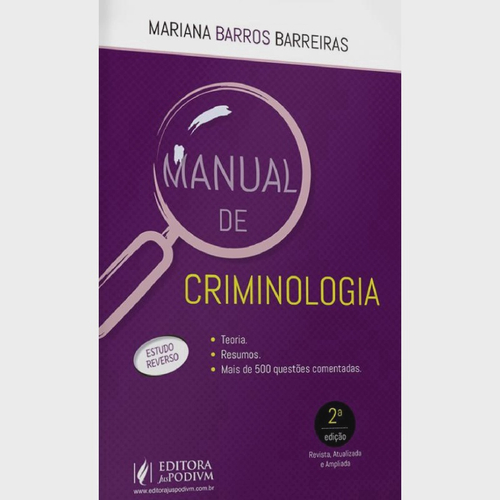 Manual De Criminologia Edi O Em Promo O Na Americanas