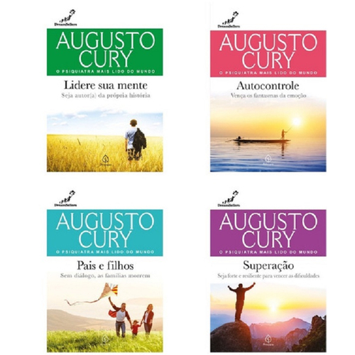 Kit 4 livros Augusto Cury Gestão da Emoção para Qualidade de Vida