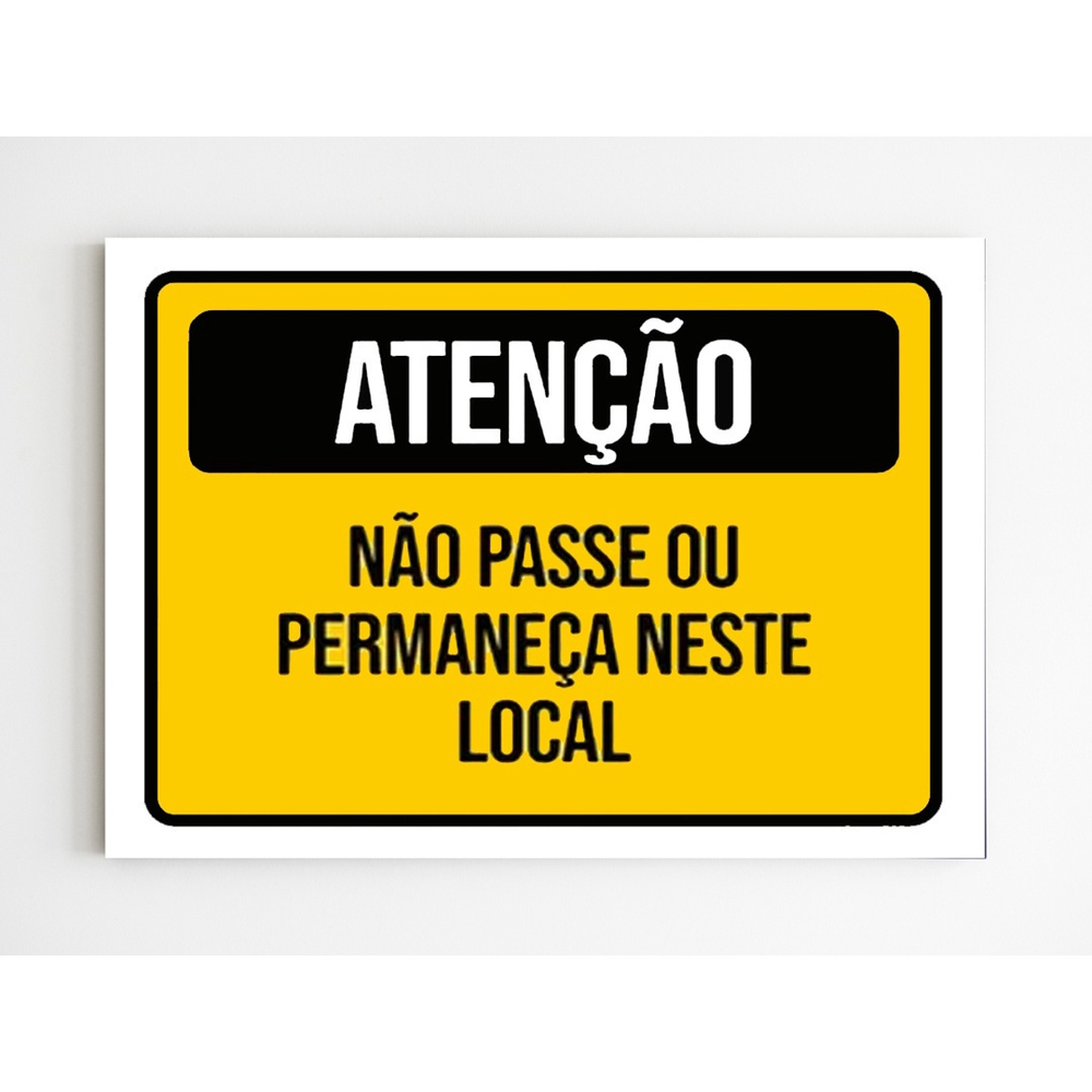 Placa De Aviso Aten O N O Passe Ou Permane A Neste Local A Submarino