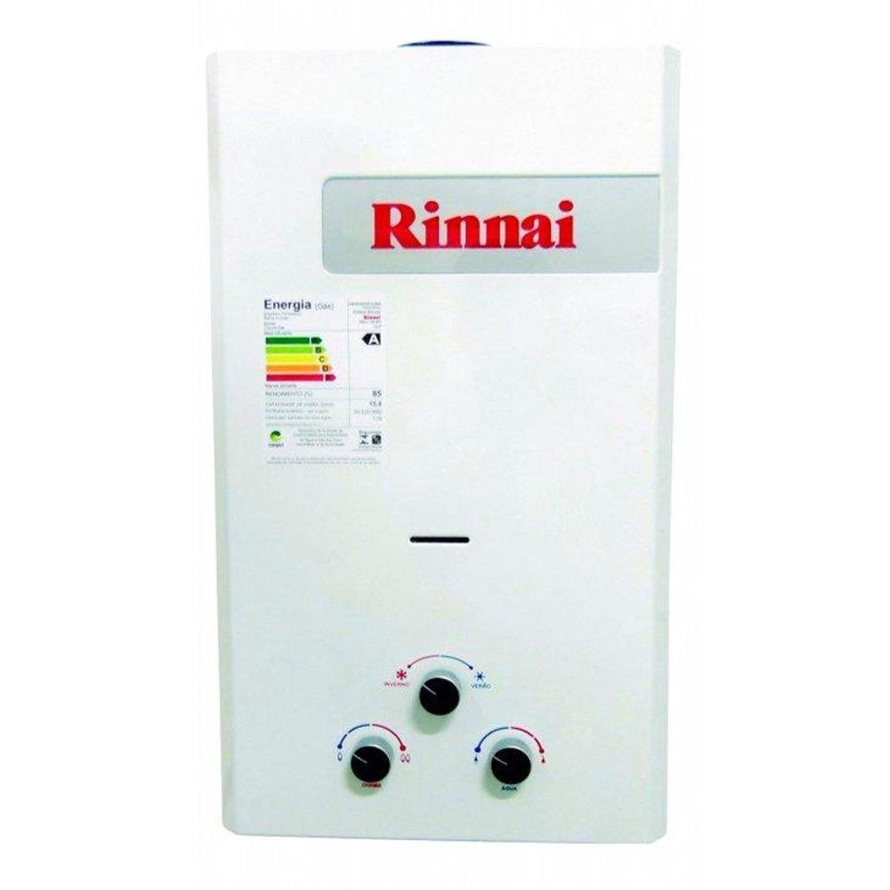 Aquecedor De Gua G S Natural Rinnai Reu Br Fe Litros