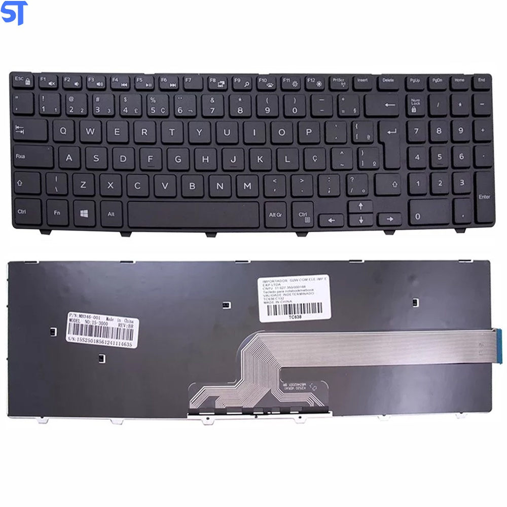 Teclado Notebook Dell Inspiron 15 5000 Series Frame E Alfanumerico