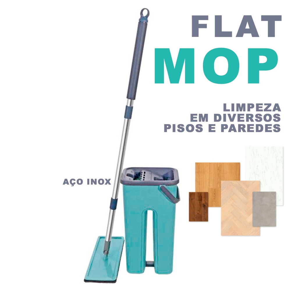 Mop Lava E Seca Flat Multiuso Vertical Balde Esfreg O Rodo No Shoptime