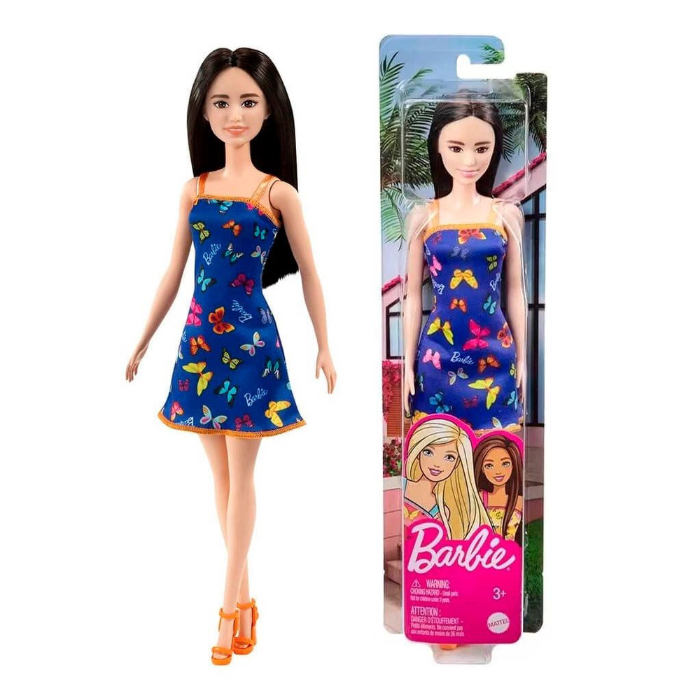 Boneca Barbie Fashion Vestido De Borboletas Azul HBV06 Mattel Submarino