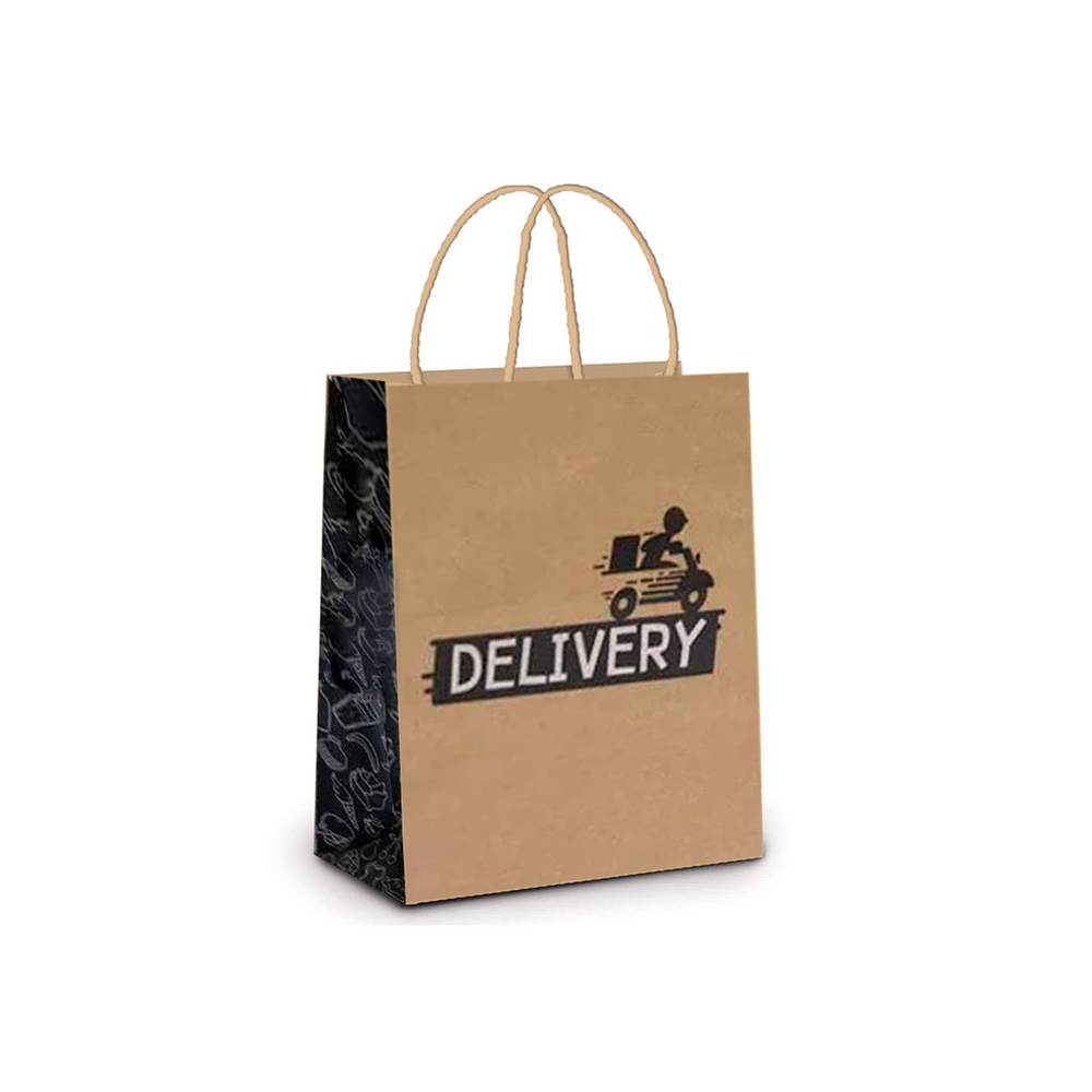 Sacola Papel Kraft Delivery Impressa P 25x26x12cm 200und No Shoptime