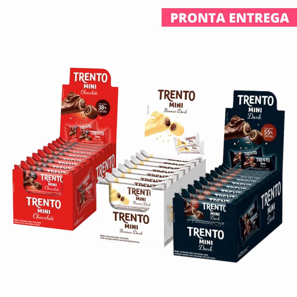 Chocolate Trento Mini Caixa C Unidades De G Sabores Chocolate