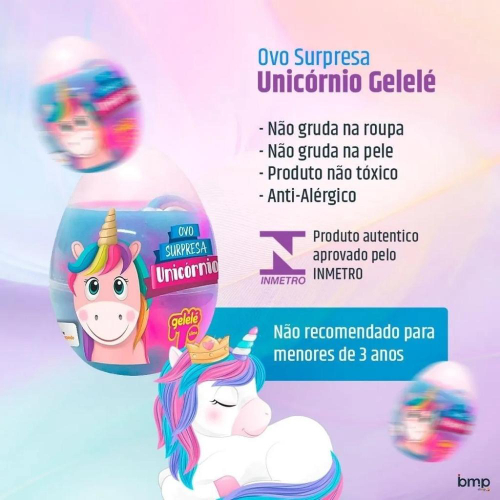 Slime Geleca Amoeba Massinha Ovo Surpresa Unicórnio Gelelé em Promoção