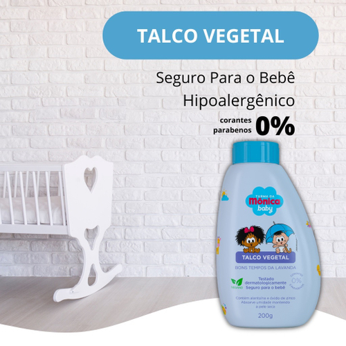 Talco Vegetal Turma Da Mônica Baby Bons Tempos Lavanda 200G em Promoção