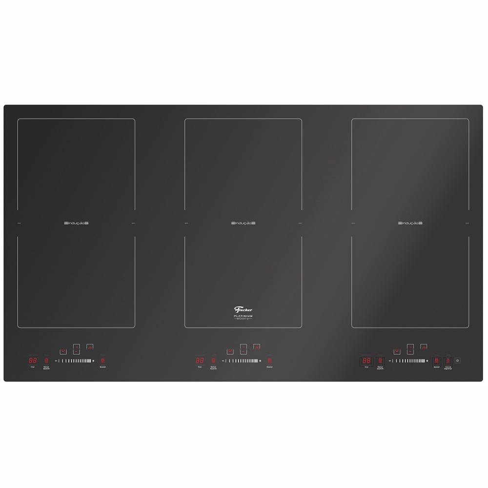 Fogão Cooktop 6Q Indução Smartzone Platinium Ebony Booster Fischer