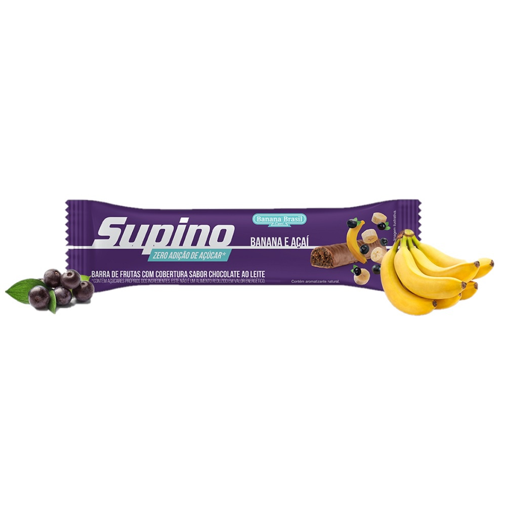 Barra De Fruta Supino Zero Acucar Banana Acai 1 Un Banana Brasil No